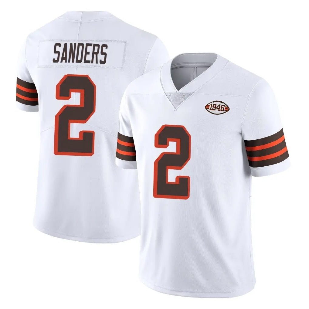 C.Browns #2 Shedeur Sanders Player White Limited  Vapor 1946 Collection Alternate Game ROCER Stitched Jerseys