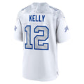 B.Bills #12 Jim Kelly Player White Rivalries Collection Game ROCER Stitched Jerseys