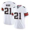 C.Browns #21 Denzel Ward Player White Vapor F.U.S.E. Limited Home Game ROCER Stitched Jerseys