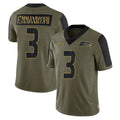 S.Seahawks #3 Nick Emmanwori Player Olive Salute To Service Limited Game ROCER Stitched Jerseys