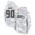 S.Seahawks #90 Jarran Reed Player Arctic Camo Limited Salute to Service Pullover Hoodies Game ROCER Stitched Jerseys