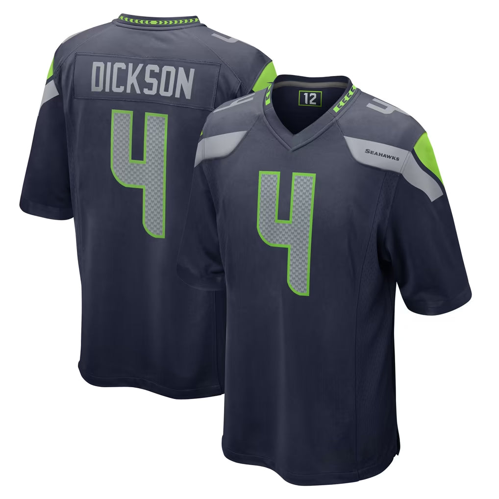 S.Seahawks #4 Michael Dickson Player Navy Home Game ROCER Stitched Jerseys