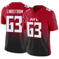 A.Falcons #63 Chris Lindstrom Player Red Vapor F.U.S.E. Limited ROCER Stitched Jerseys