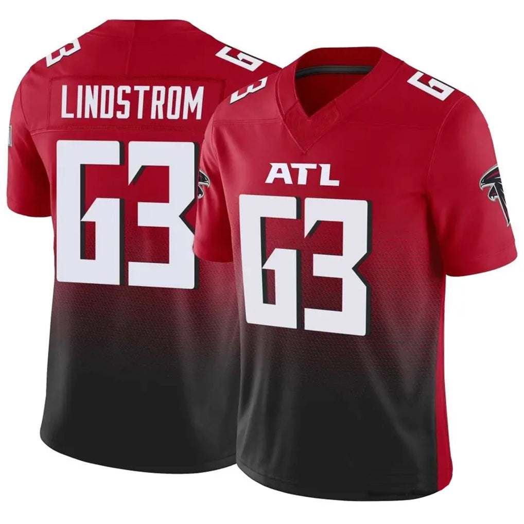 A.Falcons #63 Chris Lindstrom Player Red Vapor F.U.S.E. Limited ROCER Stitched Jerseys