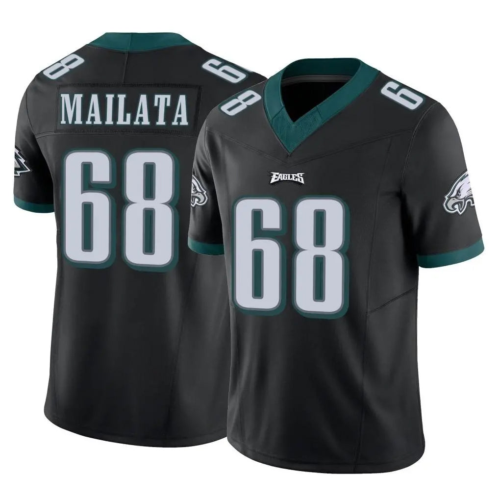 P.Eagles #68 Jordan Mailata Player Black Limited Vapor F.U.S.E. Home Game ROCER Stitched Jerseys