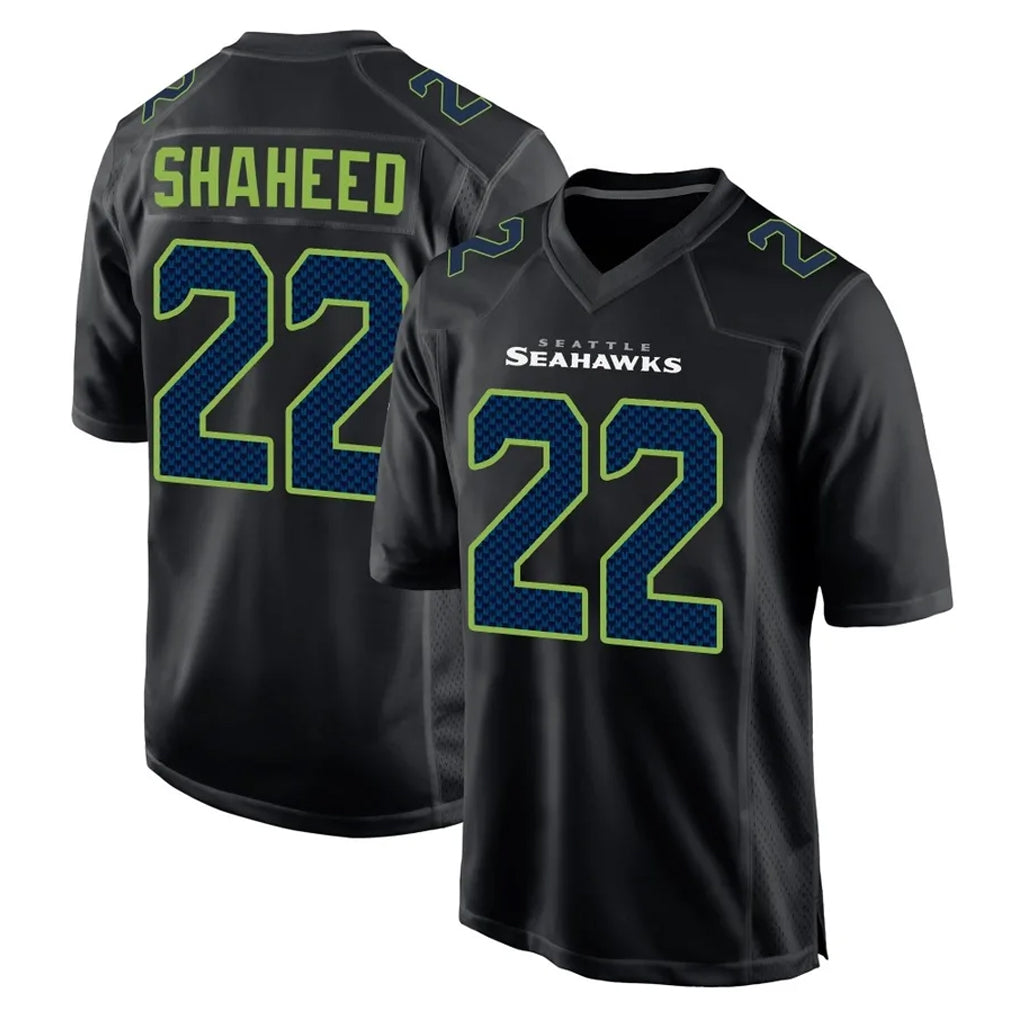 S.Seahawks #22 Rashid Shaheed Player Black Limited Fashion Home Game ROCER Stitched Jerseys