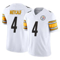 P.Steelers #4 DK Metcalf Player White Limited Vapor F.U.S.E. Home Game ROCER Stitched Jerseys