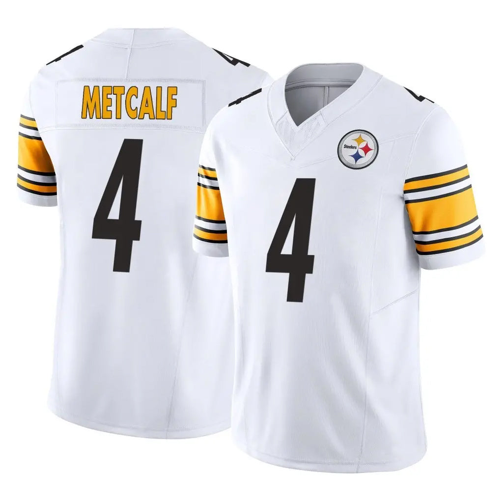 P.Steelers #4 DK Metcalf Player White Limited Vapor F.U.S.E. Home Game ROCER Stitched Jerseys