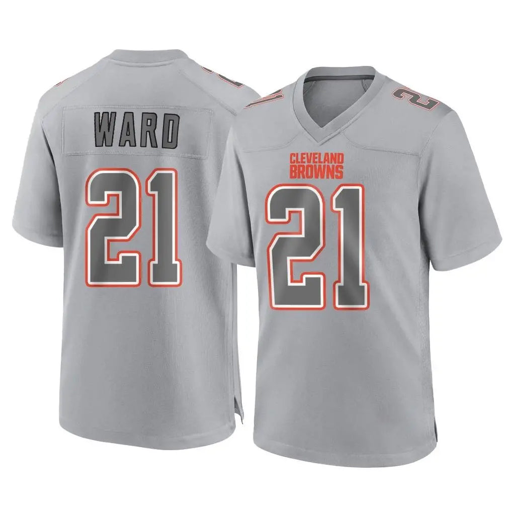 C.Browns #21 Denzel Ward Player Gray Atmosphere Fashion Game ROCER Stitched Jerseys