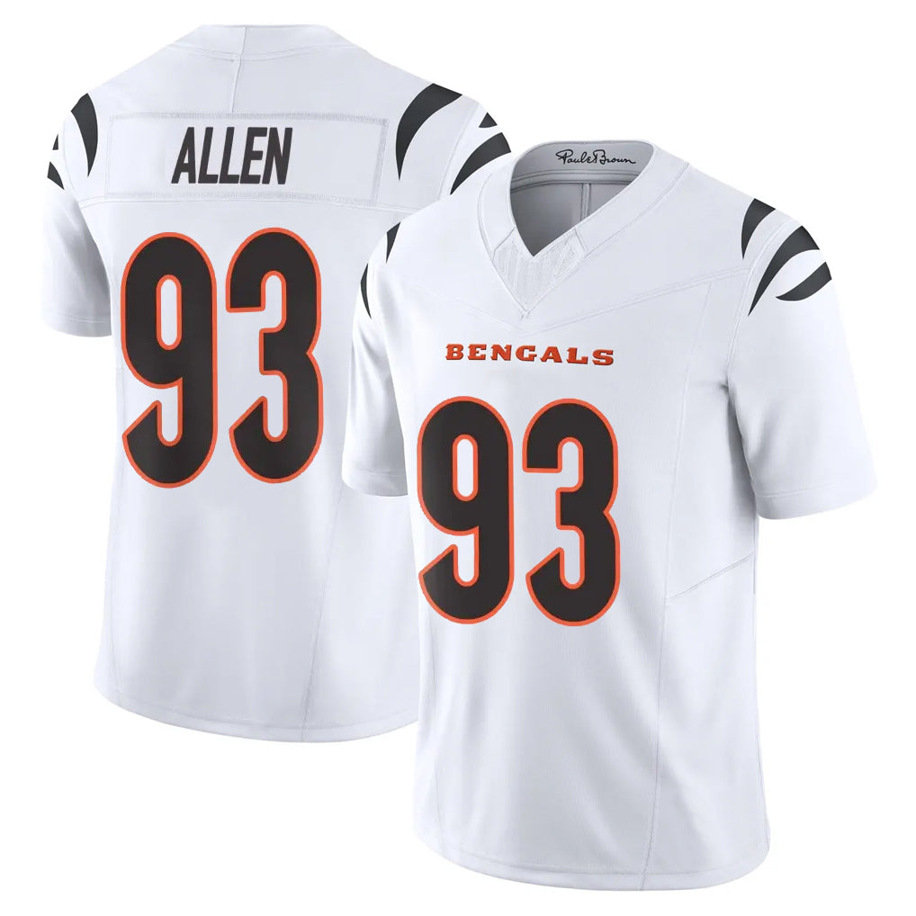 C.Bengals #93 Jonathan Allen Player White Vapor F.U.S.E. Limited Home Game ROCER Stitched Jerseys
