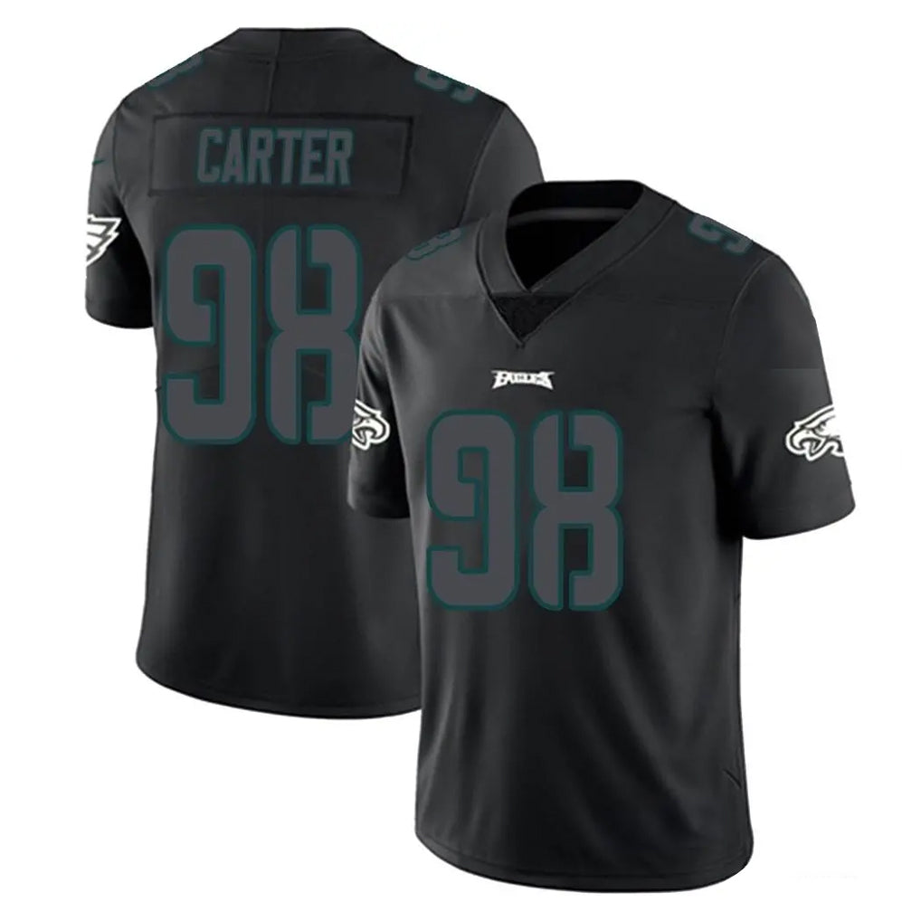 P.Eagles #98 Jalen Carter Player Limited Black Impact Home Game ROCER Stitched Jerseys