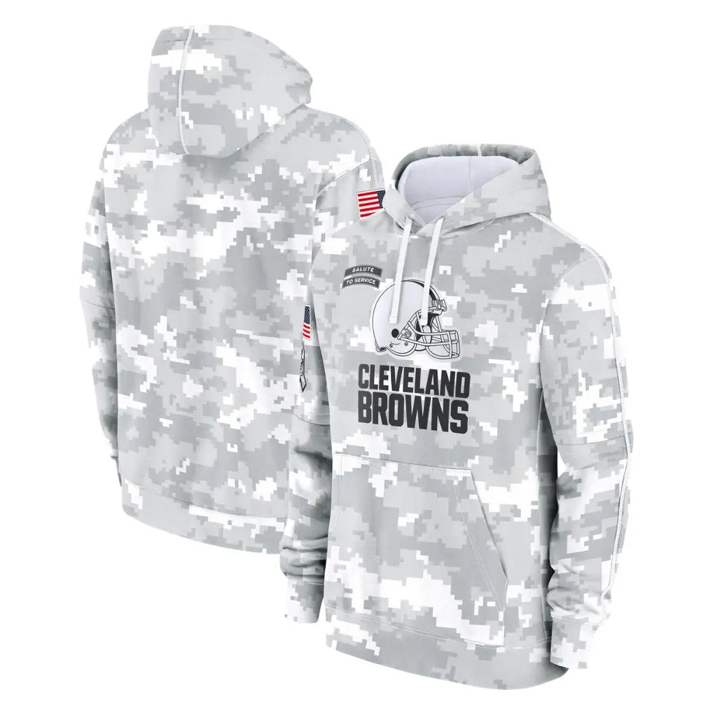 C.Browns ## Browns Blank Player Arctic Camo Salute to Service Hoodies Limited Game ROCER Stitched Jerseys