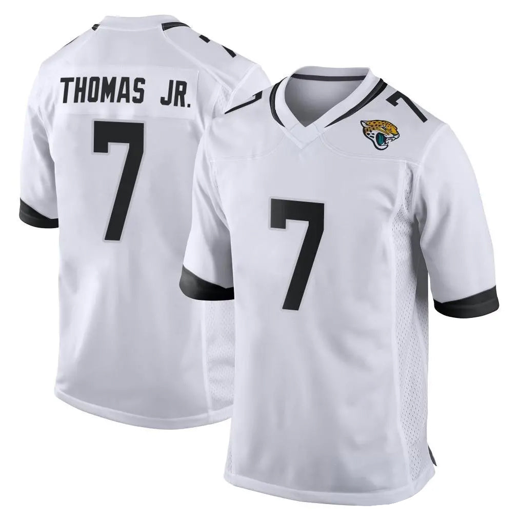 J.Jaguars #7 Brian Thomas Jr. Player White Home Game ROCER Stitched Jerseys