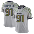 S.Seahawks #91 Byron Murphy II Player Grey Limited 2025 Rivalries Collection Home Game ROCER Stitched Jerseys
