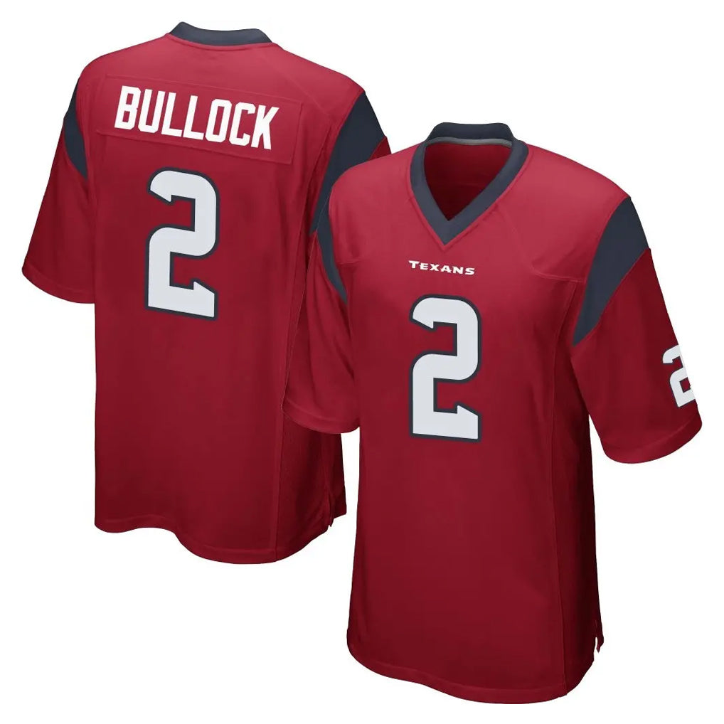 H.Texans #2 Calen Bullock Player Red Home Game ROCER Stitched Jerseys