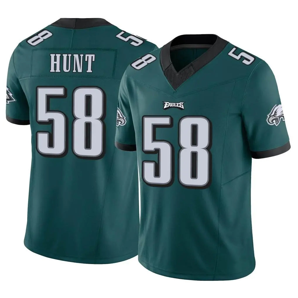 P.Eagles #58 Jalyx Hunt Player Team Color Green Limited Vapor F.U.S.E. Home Game ROCER Stitched Jerseys
