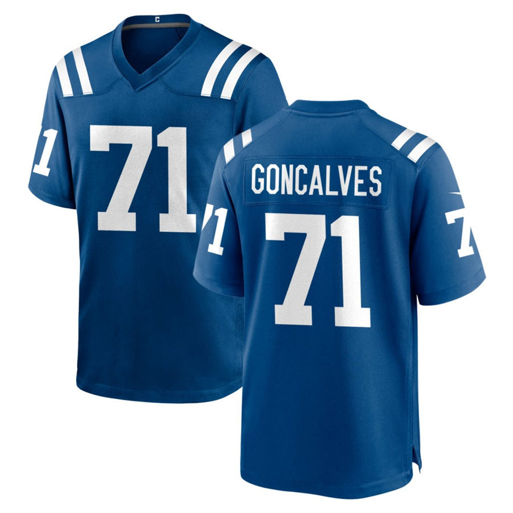 IN.Colts #71 Matt Goncalves Player Royal Home Game ROCER Stitched Jerseys