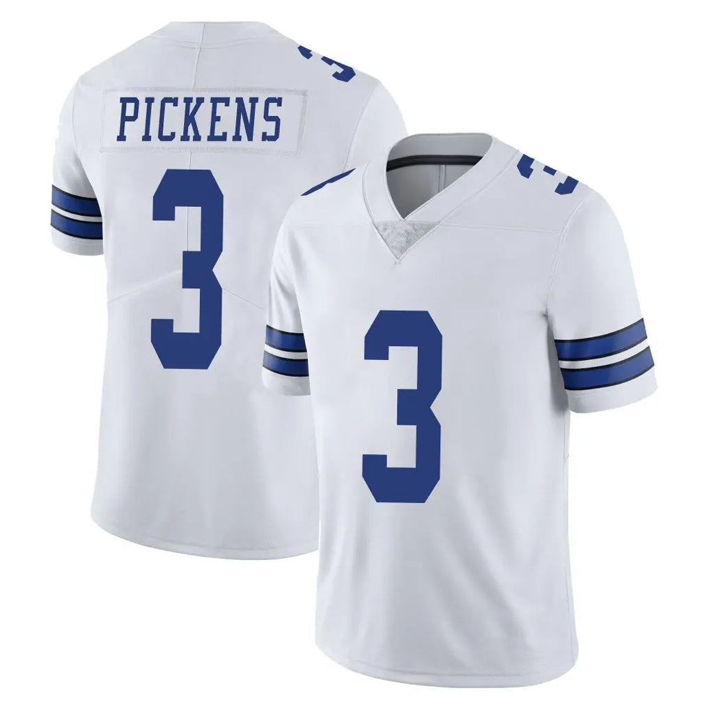 D.Cowboys #3 George Pickens Player White Vapor Untouchable Limited Home Game ROCER Stitched Jerseys