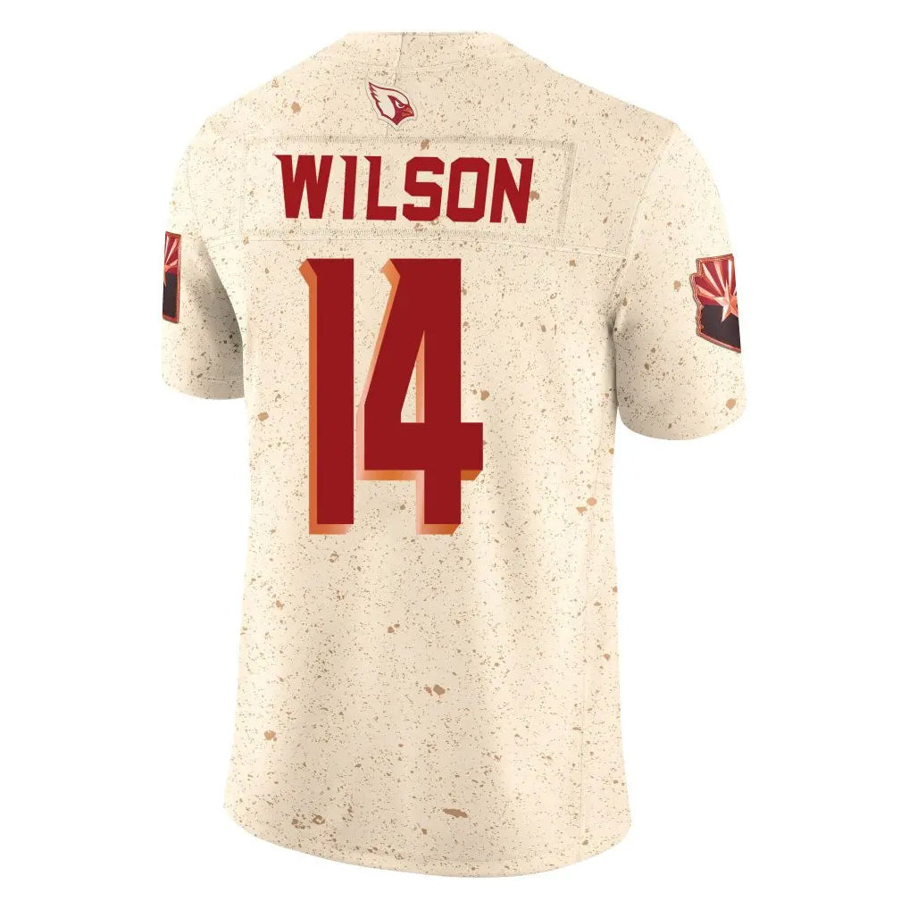 A.Cardinals #14 Michael Wilson Player Cream Rivalries Collection Vapor Limited Home Game ROCER Stitched Jerseys