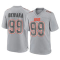 C.Browns #99 Julian Okwara Player Gray Atmosphere Fashion Game ROCER Stitched Jerseys