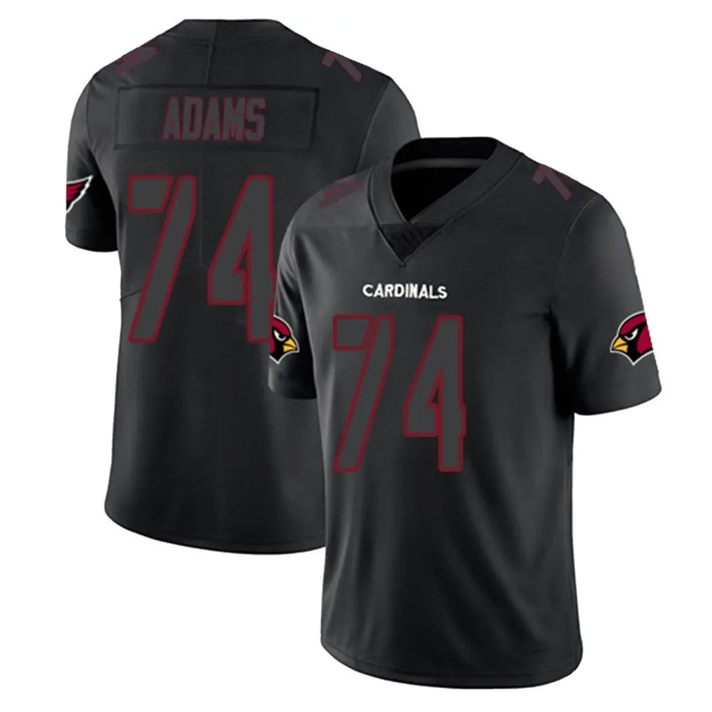 A.Cardinals #74 Isaiah Adams Player Black Impact Limited Home Game ROCER Stitched Jerseys