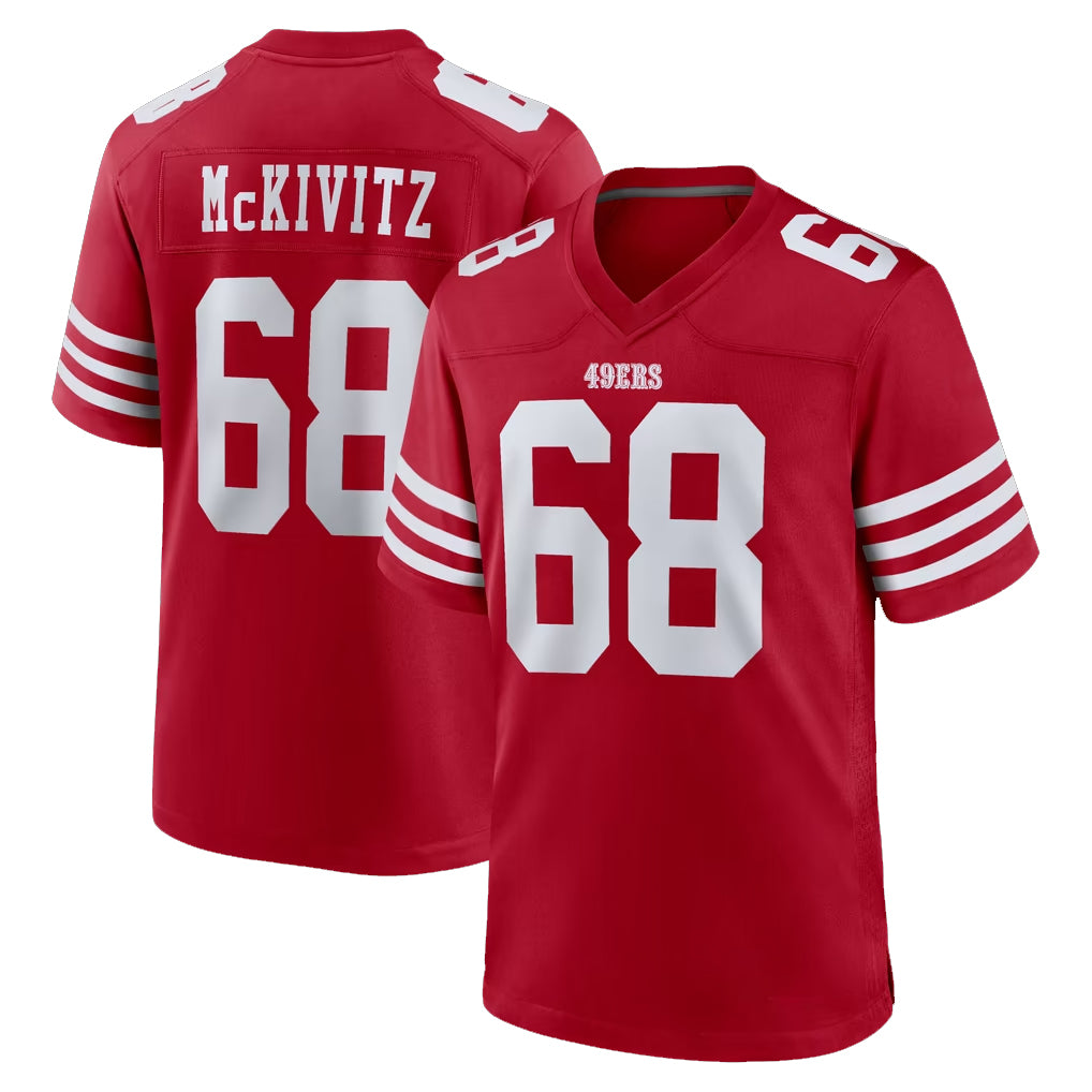 SF.49ers #68 Colton McKivitz Player Red Game Home ROCER Stitched Jerseys