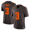 C.Browns #3 Jerry Jeudy Player Brown Limited Vapor F.U.S.E. Alternate Game ROCER Stitched Jerseys