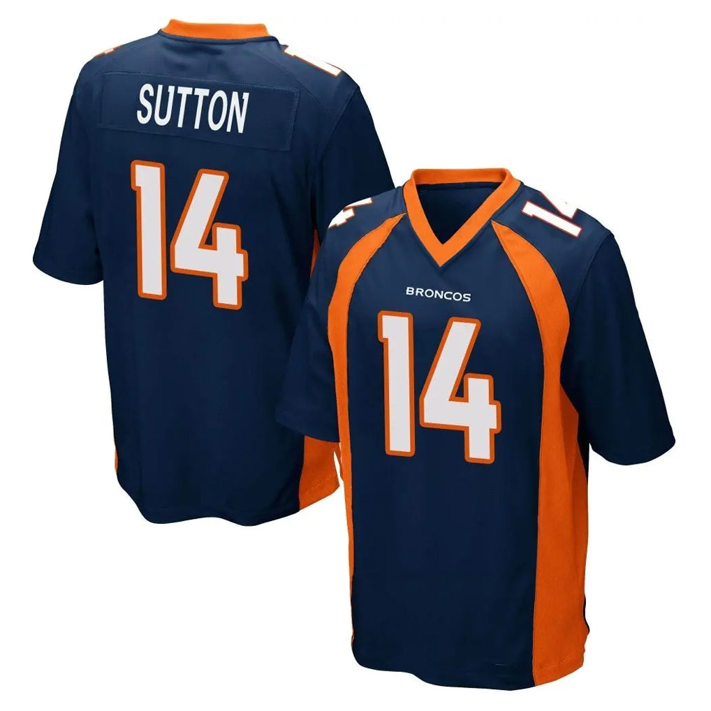 D.Broncos #14 Courtland Sutton Player Navy Game ROCER Stitched Jerseys