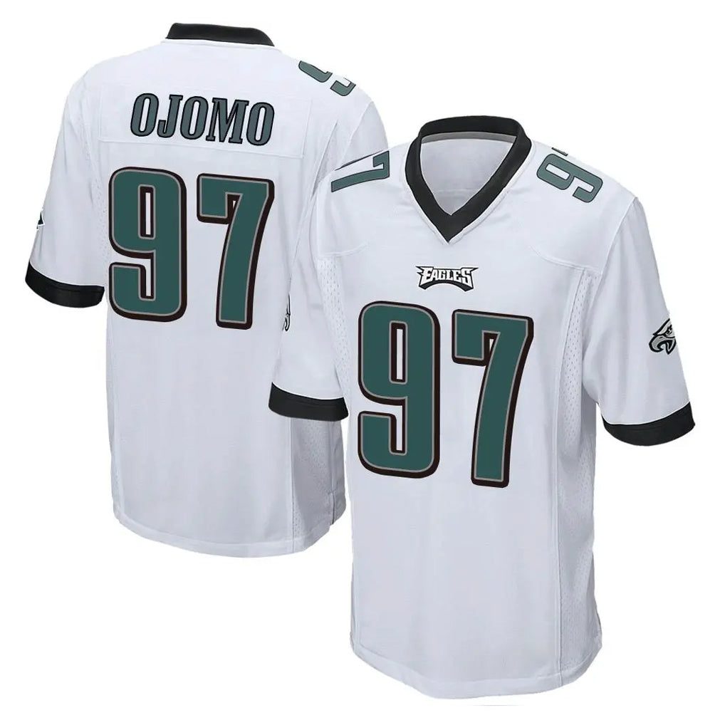 P.Eagles #97 Moro Ojomo Player White Home Game ROCER Stitched Jerseys