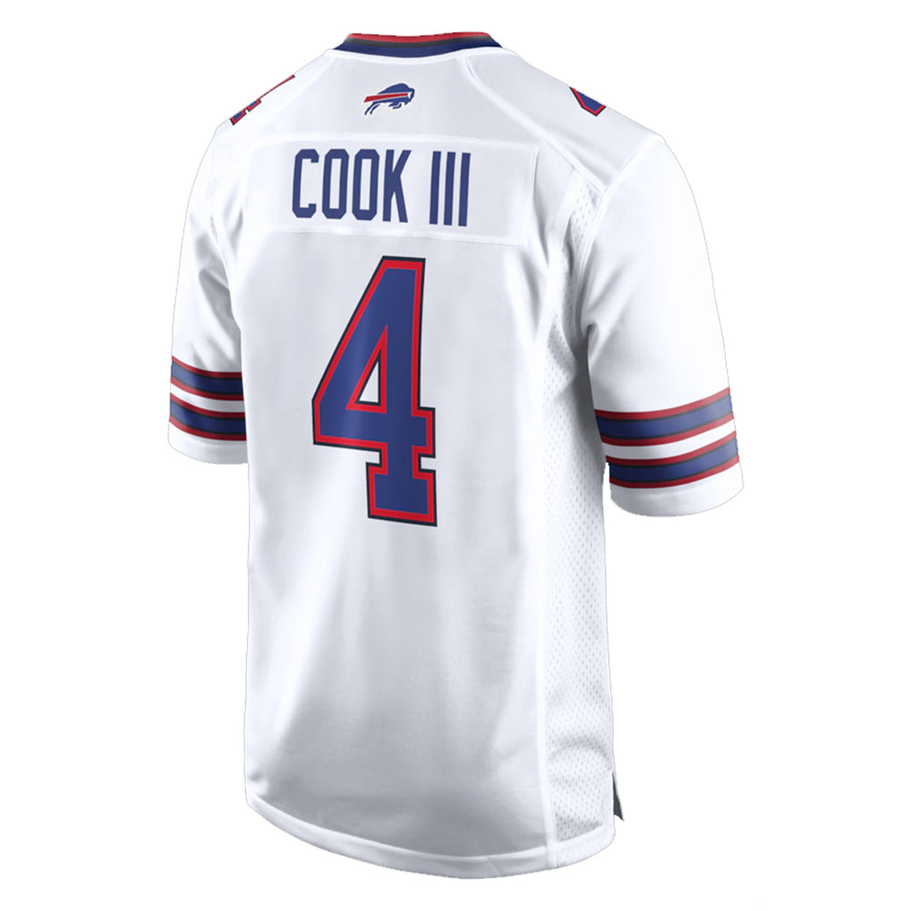B.Bills #4 James Cook III Player White Home Game ROCER Stitched Jerseys
