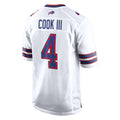 B.Bills #4 James Cook III Player White Home Game ROCER Stitched Jerseys