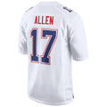 B.Bills #17 Josh Allen Player White Tundra ROCER Stitched Jerseys