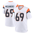D.Broncos #69 Mike McGlinchey Player White Home Game ROCER Stitched Jerseys