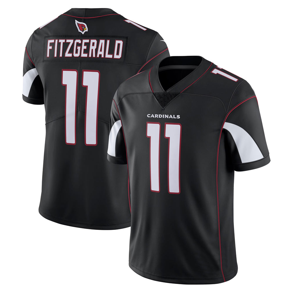 A.Cardinals #11 Larry Fitzgerald Player Black Vapor Limited ROCER Stitched Jerseys