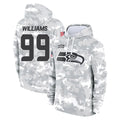 S.Seahawks #99 Leonard Williams Player Arctic Camo Limited Salute to Service Pullover Hoodies Game ROCER Stitched Jerseys