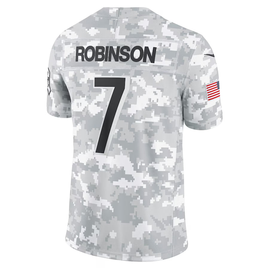 A.Falcons #7 Bijan Robinson Player Camo Salute to Service Limited ROCER Stitched Jerseys