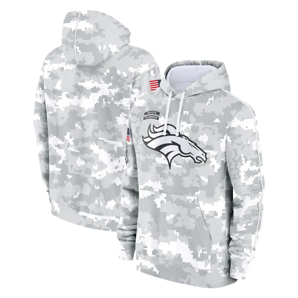D.Broncos ## Broncos Blank Player Arctic Camo Salute to Service Hoodies Limited Game ROCER Stitched Jerseys
