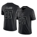 D.Cowboys #97 Kenny Clark Player Black Limited Reflective Home Game ROCER Stitched Jerseys