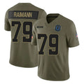 IN.Colts #79 Bernhard Raimann Player Olive 2025 Salute To Service Limited Game ROCER Stitched Jerseys