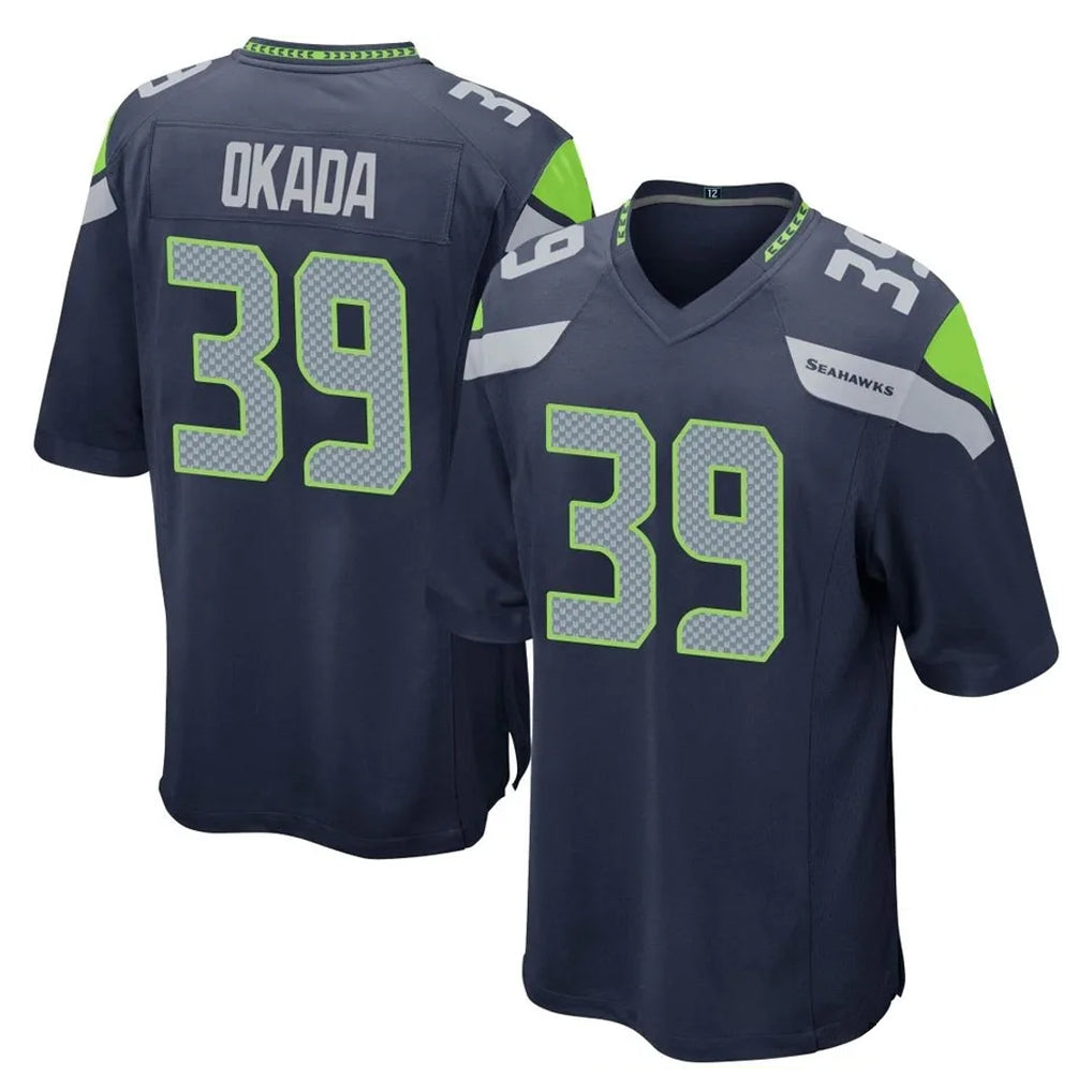 S.Seahawks #39 Ty Okada Player Navy Home Game ROCER Stitched Jerseys