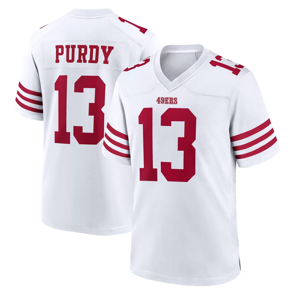 SF.49ers #13 Brock Purdy Player White Game Home ROCER Stitched Jerseys
