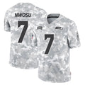 S.Seahawks #7 Uchenna Nwosu Player Arctic Camo Limited Salute To Service Home Game ROCER Stitched Jerseys