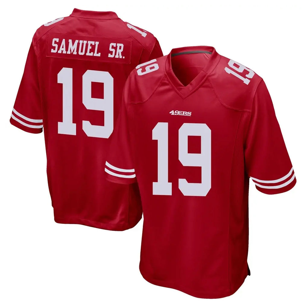SF.49ers #19 Deebo Samuel Sr. Player Red Home Game ROCER Stitched Jerseys