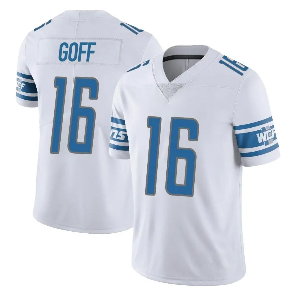 D.Lions #16 Jared Goff Player White Limited Vapor Untouchable Home Game ROCER Stitched Jerseys