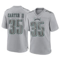 P.Eagles #35 Michael Carter II Player Gray Atmosphere Fashion Home Game ROCER Stitched Jerseys