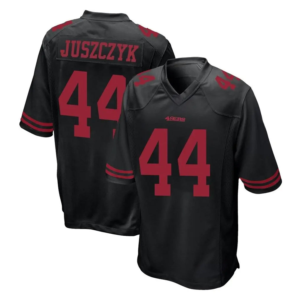 SF.49ers #44 Kyle Juszczyk Player Black Alternate Home Game ROCER Stitched Jerseys