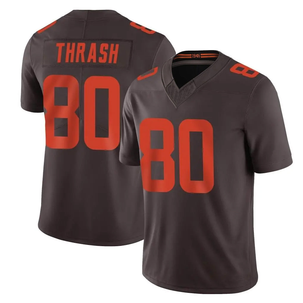 C.Browns #80 Jamari Thrash Player Brown Limited Vapor F.U.S.E. Alternate Game ROCER Stitched Jerseys