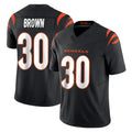 C.Bengals #30 Chase Brown Player Black Vapor F.U.S.E. Limited Home Game ROCER Stitched Jerseys