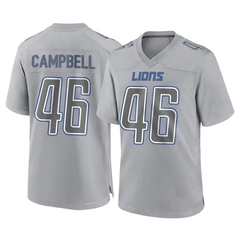 D.Lions #46 Jack Campbell Player Gray Atmosphere Fashion Home Game ROCER Stitched Jerseys