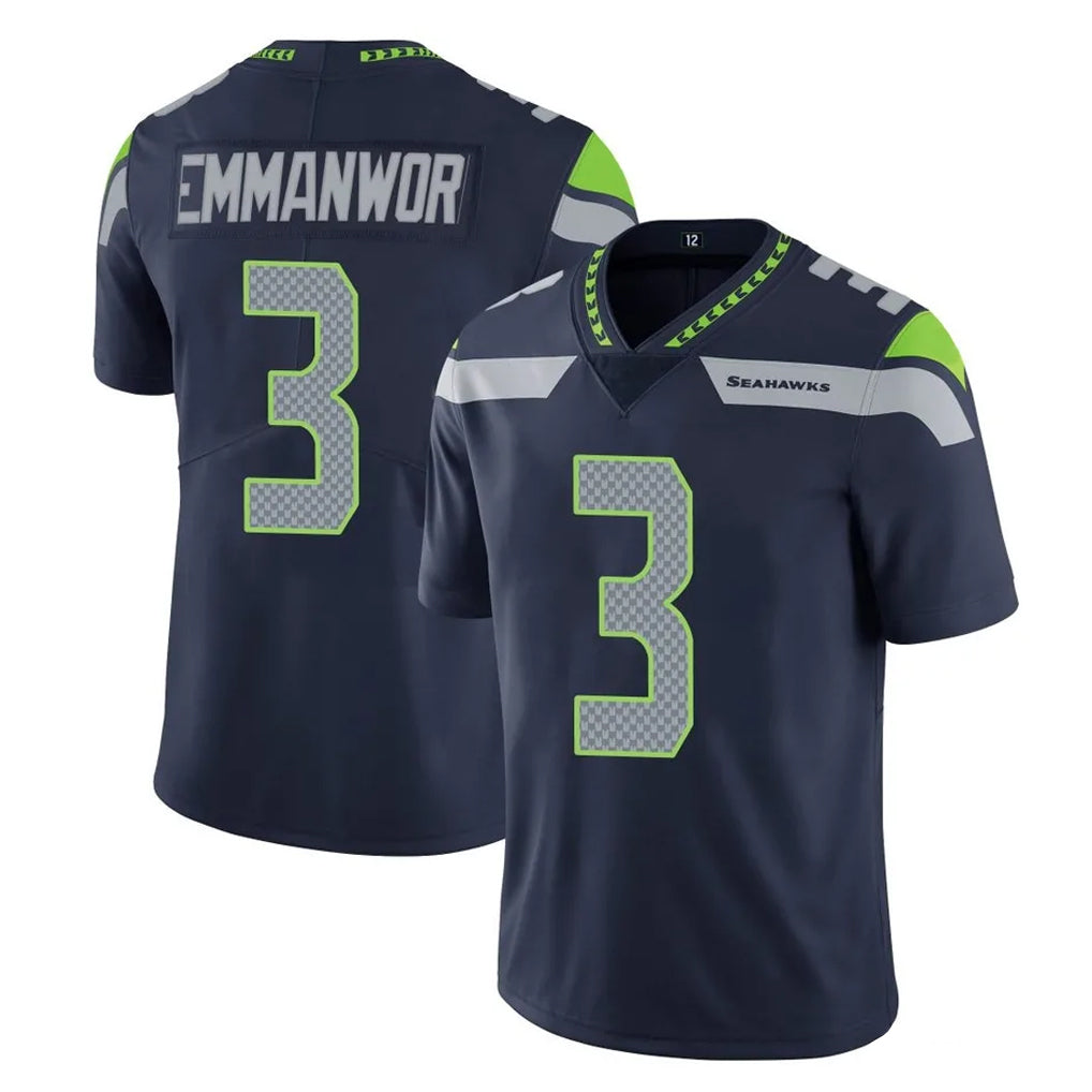 S.Seahawks #3 Nick Emmanwori Player Navy Limited Vapor Untouchable Home Game ROCER Stitched Jerseys